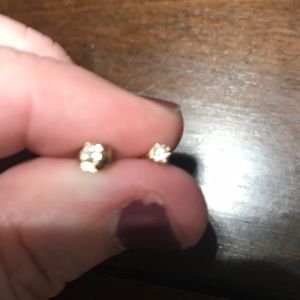 .25 real gold and real diamond earrings